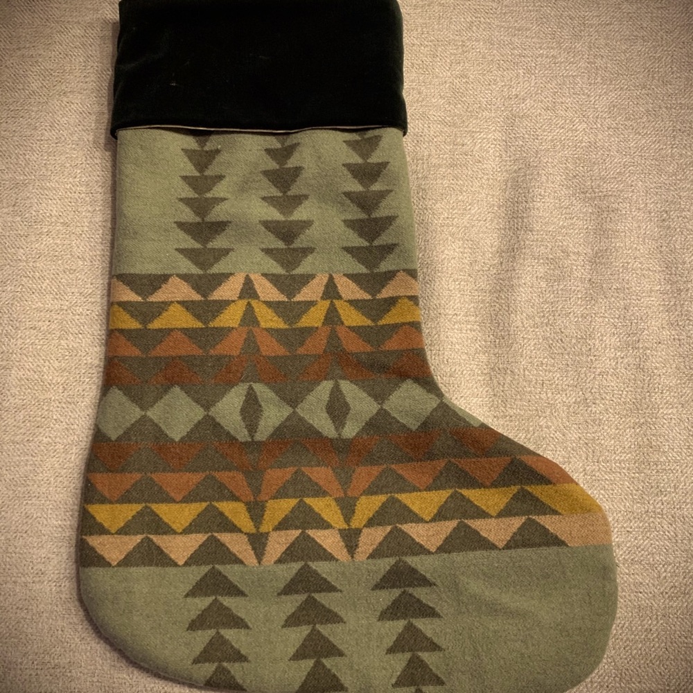 Handmade Native American Print Christmas Stocking